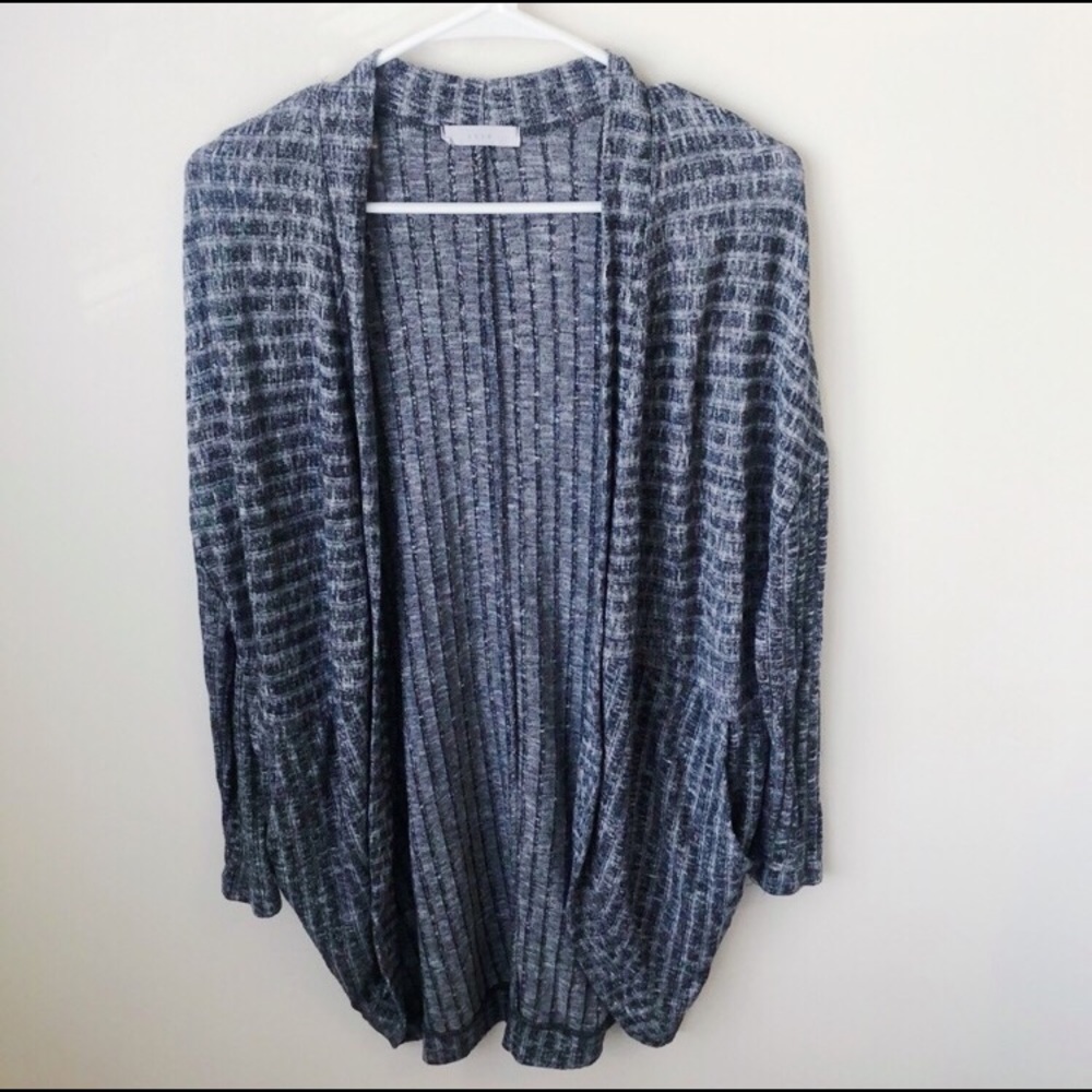 Lush Grey Blend Casual Comfy Cardigan Sweater